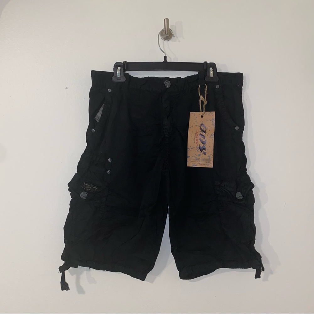 OUDISHI New Men Black Cargo Shorts Size 38